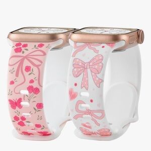 Floral and Bow Patterned Watch Bands